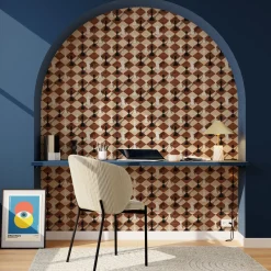 Papier peint intissé CHECKMATE coloris bois naturels - 4MURS