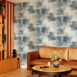Papier peint intissé CLAPTOWN coloris gris béton bleuté - 4MURS