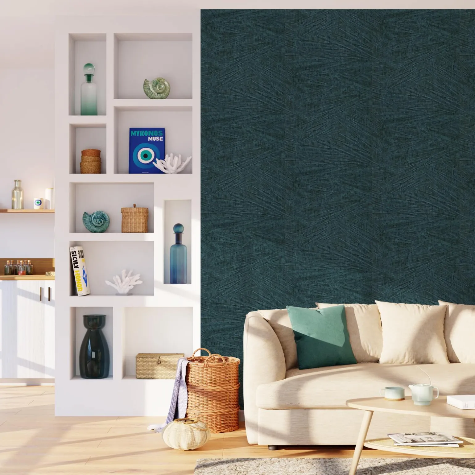 Papier peint intissé CLIFFORD coloris bleu - 4MURS