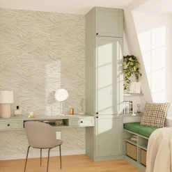 Papier peint intissé CLIFFORD coloris blanc crème - 4MURS