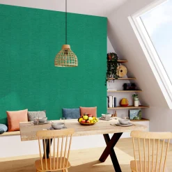 Papier peint intissé CURAÇAO coloris vert émeraude - 4MURS