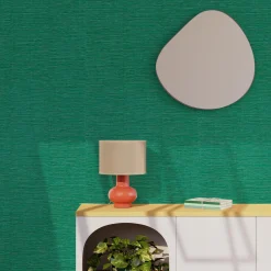 Papier peint intissé CURAÇAO coloris vert émeraude - 4MURS