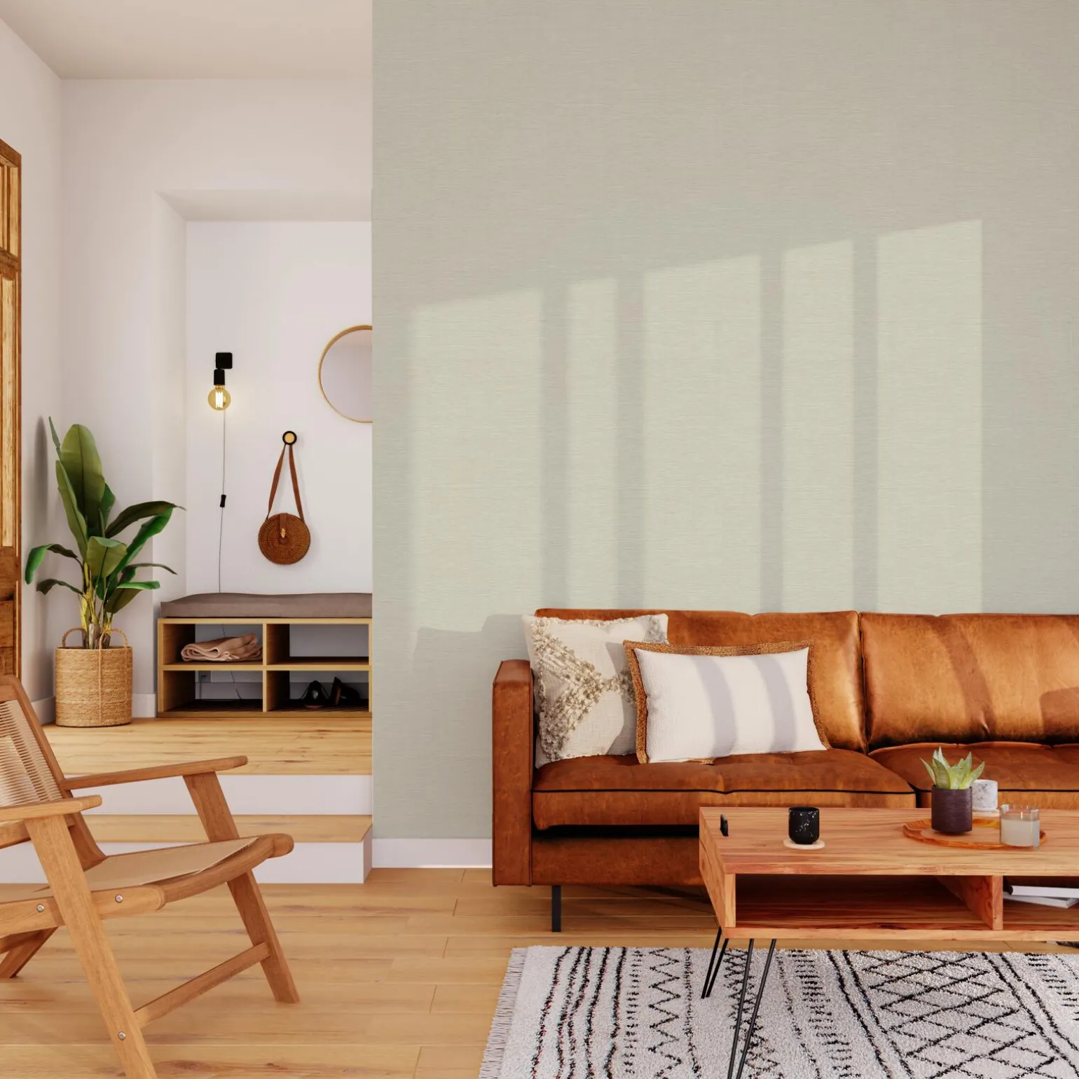 Papier peint intissé CURAÇAO coloris sable beige - 4MURS