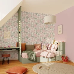Papier peint intissé EDEN CAMELIA coloris rose poudré - 4MURS