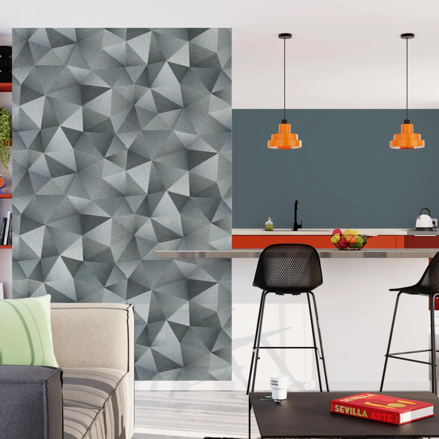 Papier peint intissé EKYNOX coloris argent - 4MURS