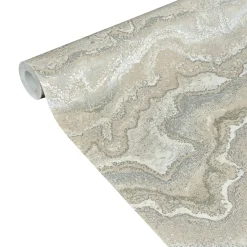 Papier peint intissé ELAURA coloris beige rosé et argenté - 4MURS