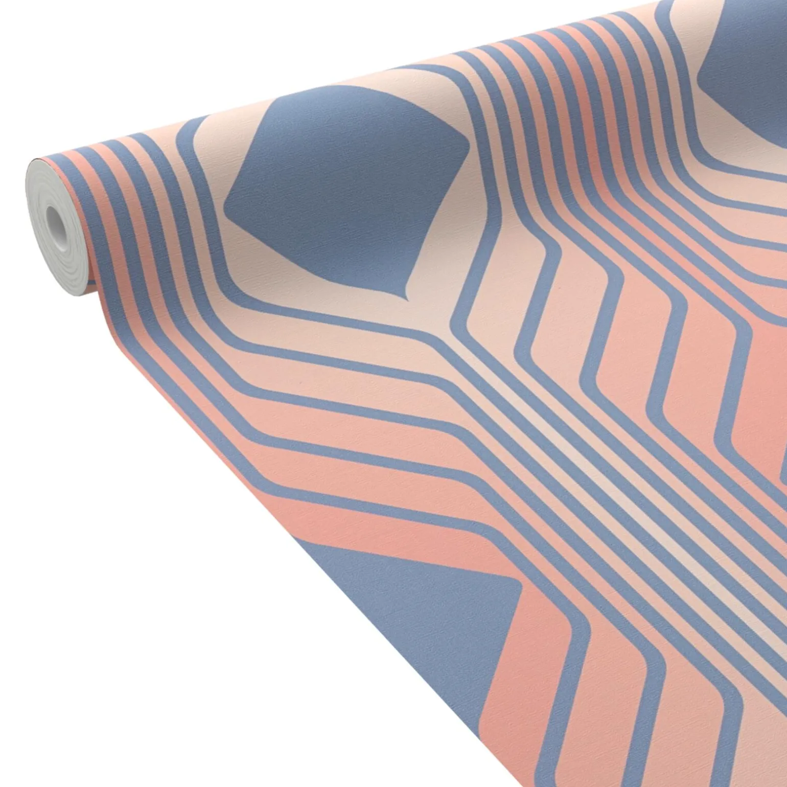 Papier peint intissé ELBÉE coloris rose et bleu - 4MURS