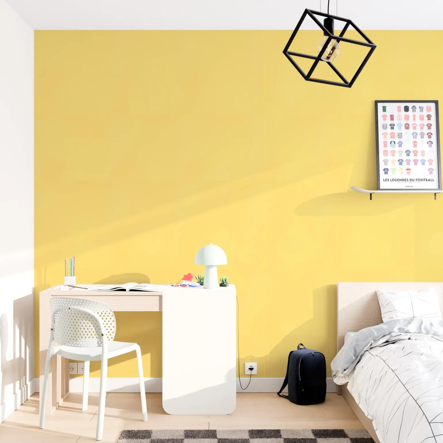 Papier peint intissé ENJOY coloris jaune paille - 4MURS