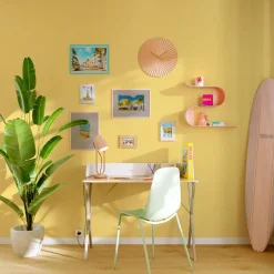 Papier peint intissé ENJOY coloris jaune paille - 4MURS