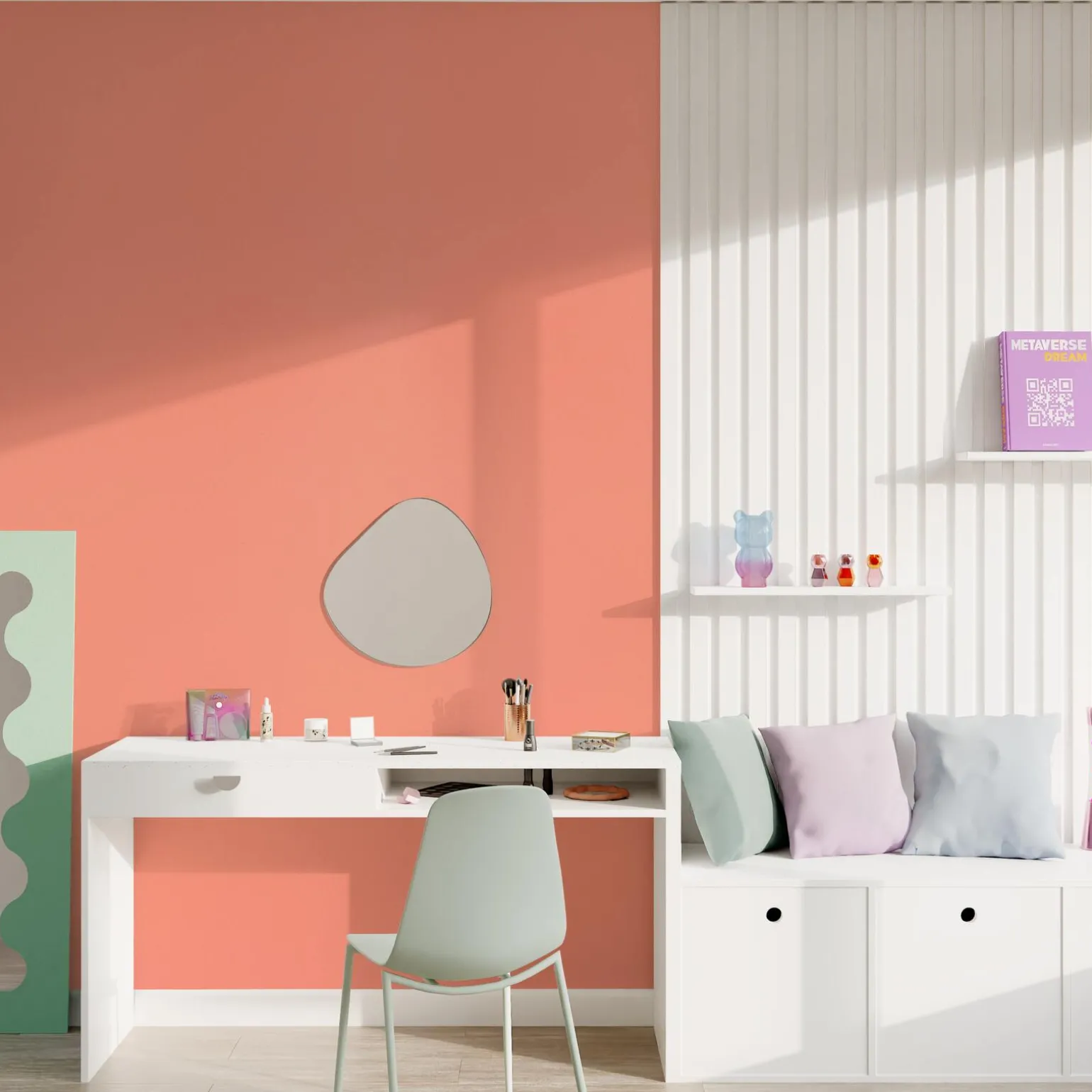 Papier peint intissé ENJOY coloris pêche - 4MURS