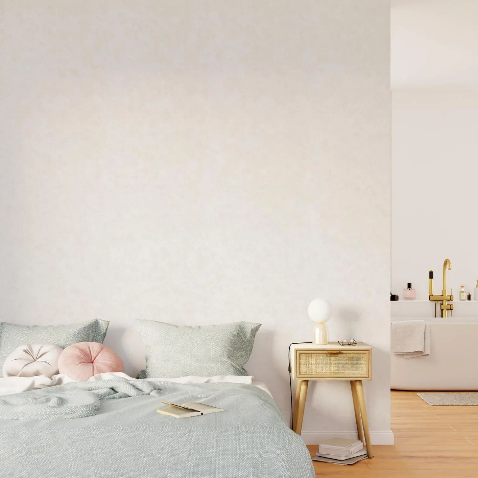 Papier peint intissé ESSENTIELLE coloris lin clair - 4MURS