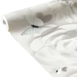 Papier peint intissé FAIRY FLOWER coloris blanc perlé - 4MURS