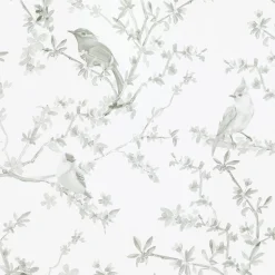 Papier peint intissé FAUSTINE coloris vert de gris - 4MURS