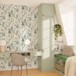 Papier peint intissé FLAVIGNY coloris céladon - 4MURS