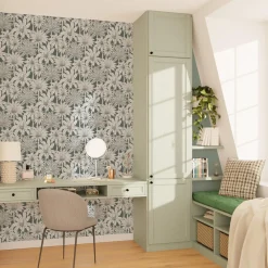 Papier peint intissé FLORENTINE PALM GARDEN vert céladon - 4MURS