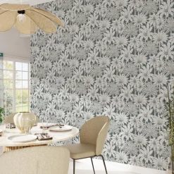 Papier peint intissé FLORENTINE PALM GARDEN vert céladon - 4MURS