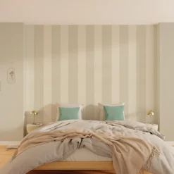 Papier peint intissé FLORENTINE RAYURE coloris ivoire - 4MURS