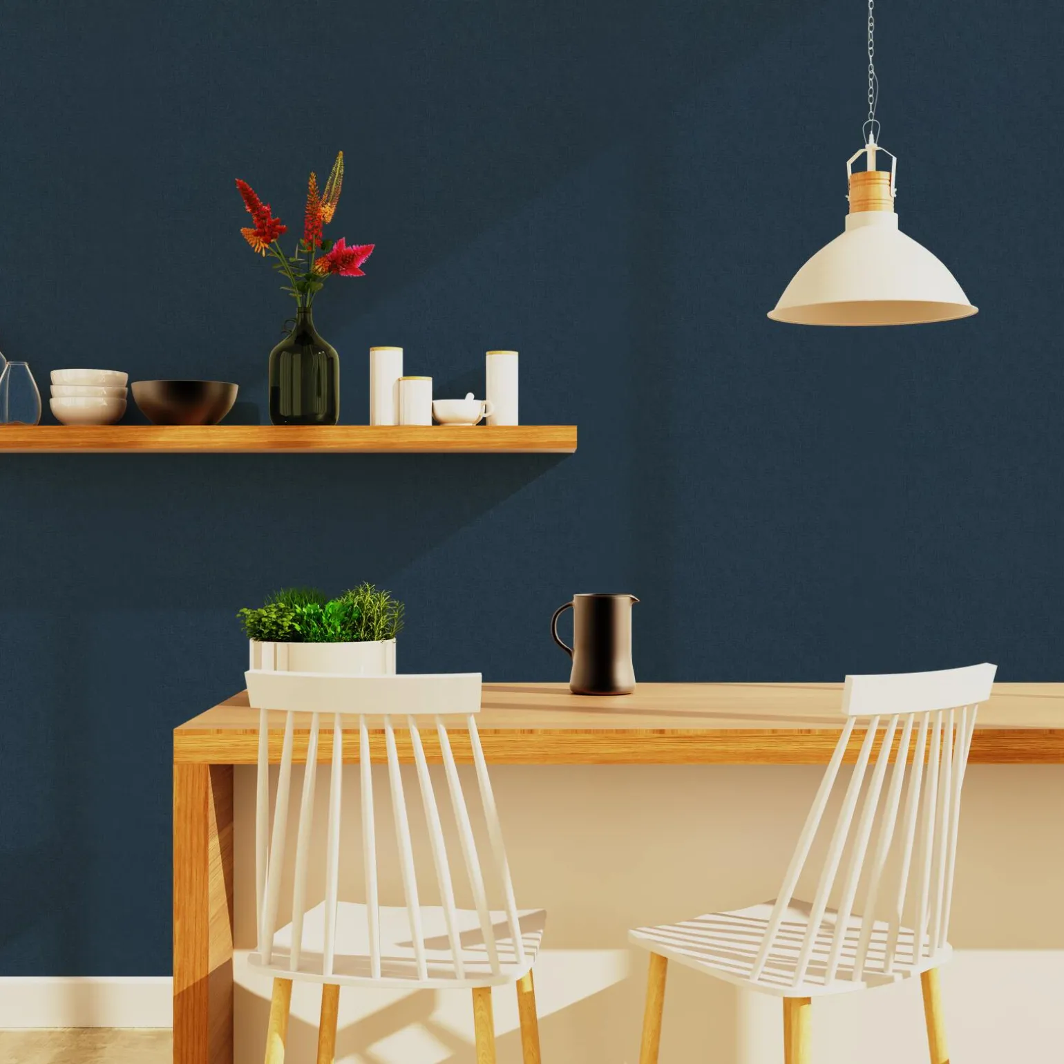 Papier peint intissé FLORENTINE coloris bluestone - 4MURS