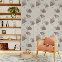 Papier peint intissé FLOWER EVENTAIL coloris blanc - 4MURS