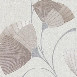 Papier peint intissé FLOWER EVENTAIL coloris blanc - 4MURS
