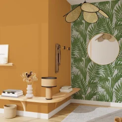 Papier peint intissé GRACIE coloris vert absinthe - 4MURS