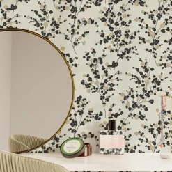 Papier peint intissé INAMI coloris noir et doré - 4MURS