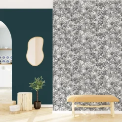 Papier peint intissé JEBHA coloris anthracite - 4MURS