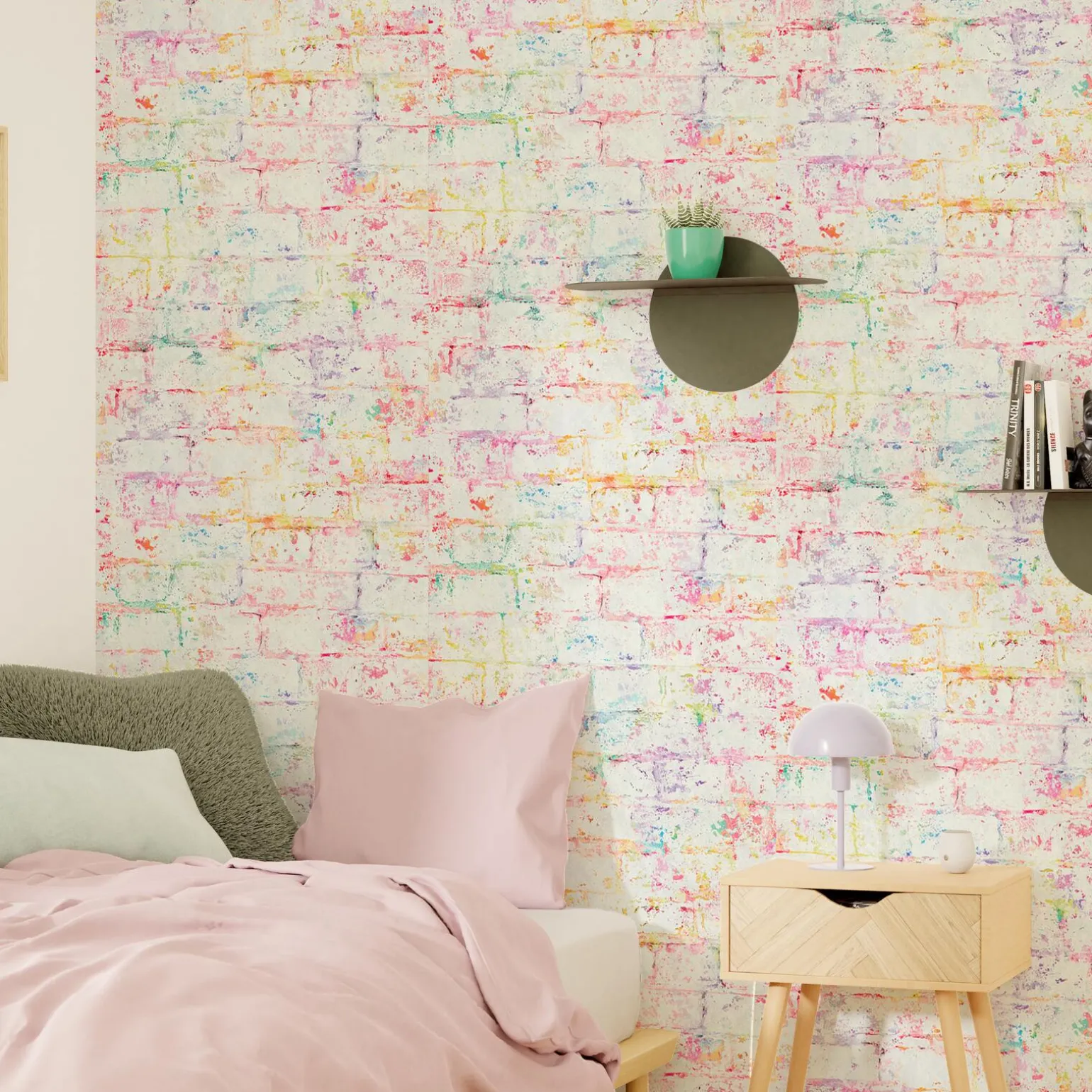 Papier peint intissé JOY coloris multicolore - 4MURS