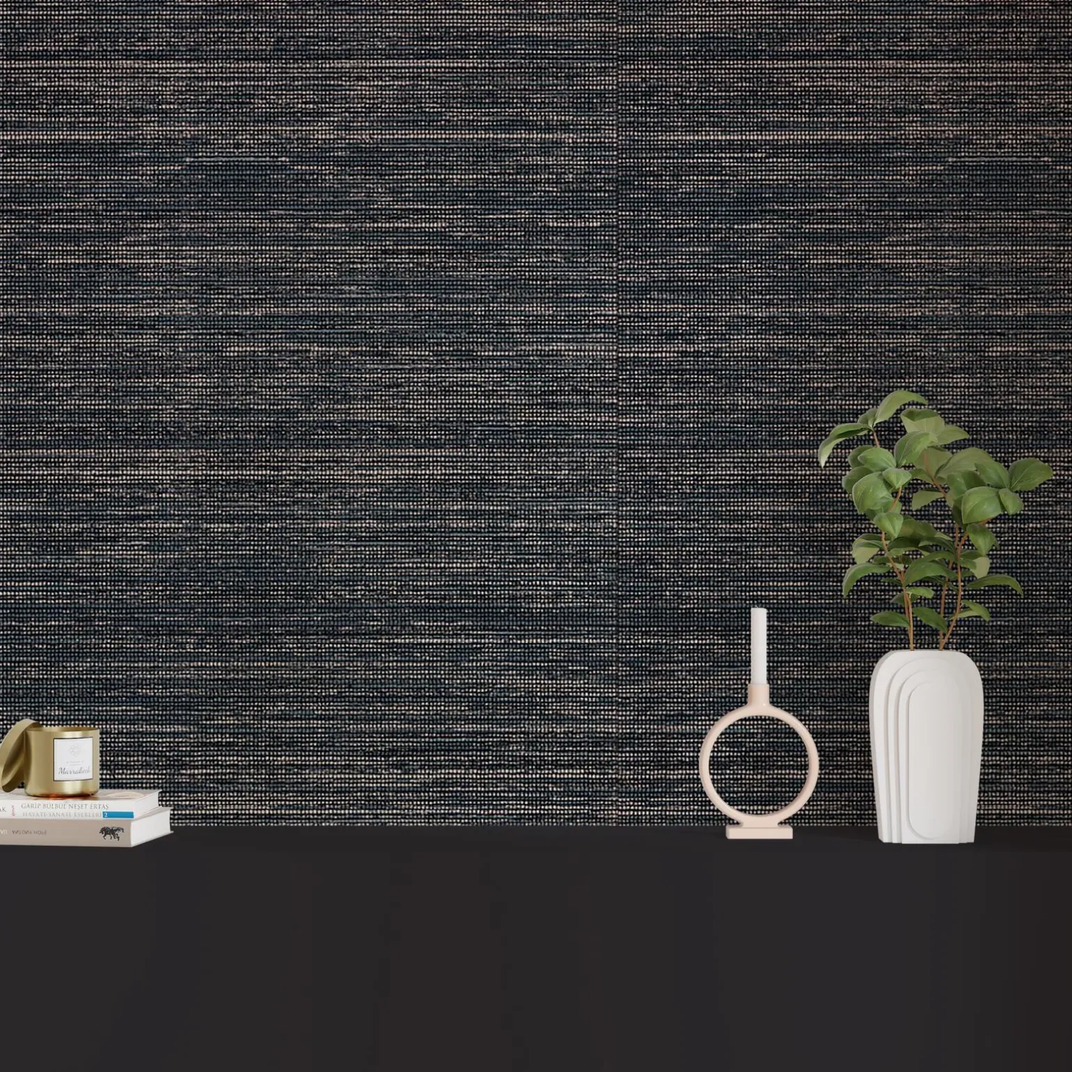 Papier peint intissé KHAN coloris anthracite - 4MURS