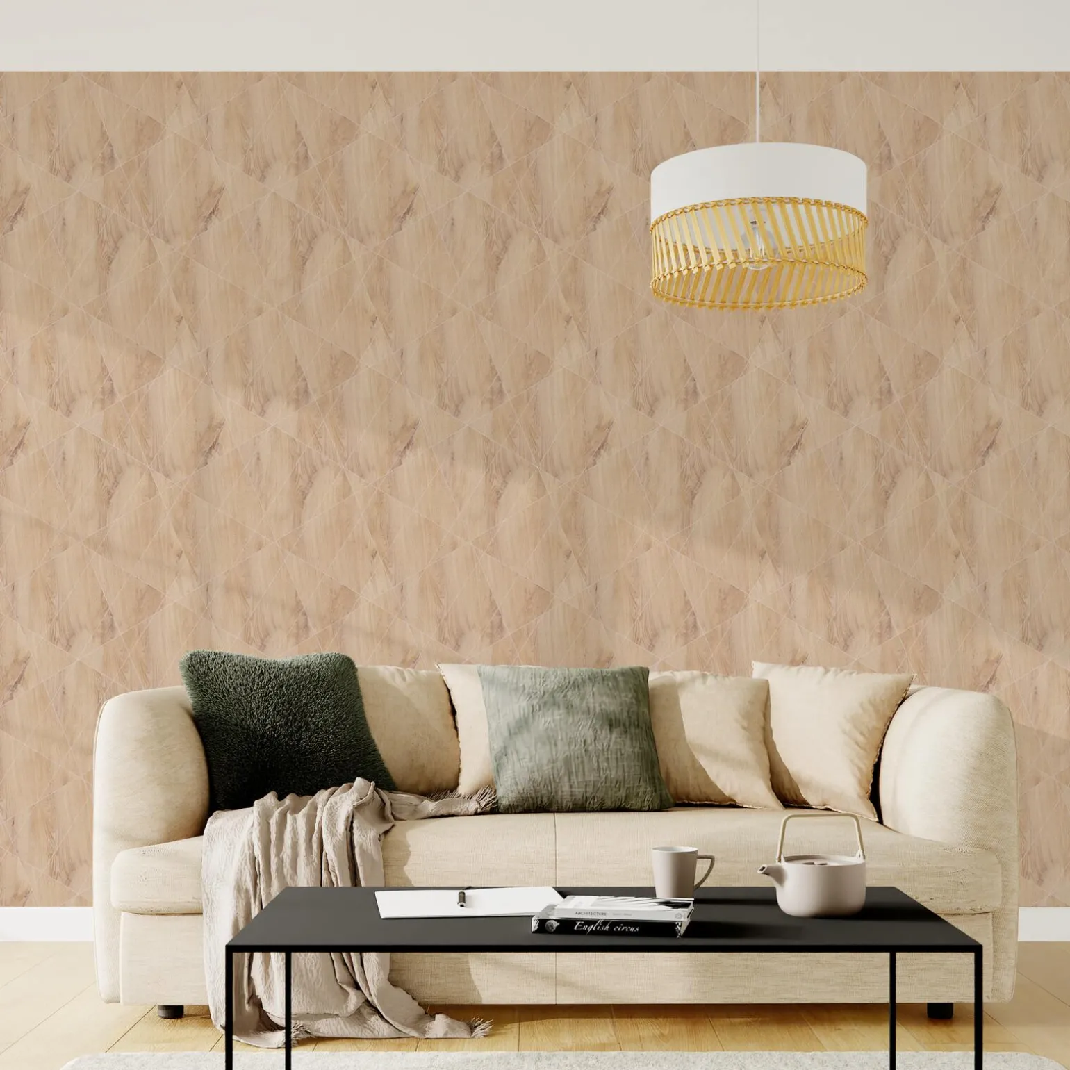 Papier peint intissé KYOTO coloris beige - 4MURS