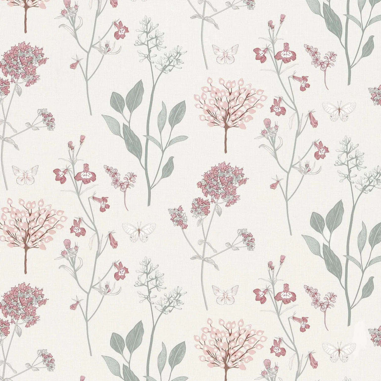 Papier peint intissé LOUISE coloris vert de gris - 4MURS