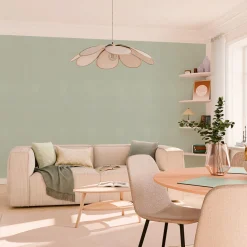 Papier peint intissé MALYA coloris vert de gris - 4MURS