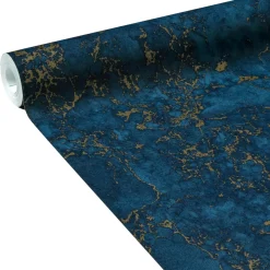 Papier peint intissé MARBRE IMPERIAL coloris bleu marine - 4MURS