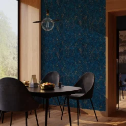 Papier peint intissé MARBRE IMPERIAL coloris bleu marine - 4MURS