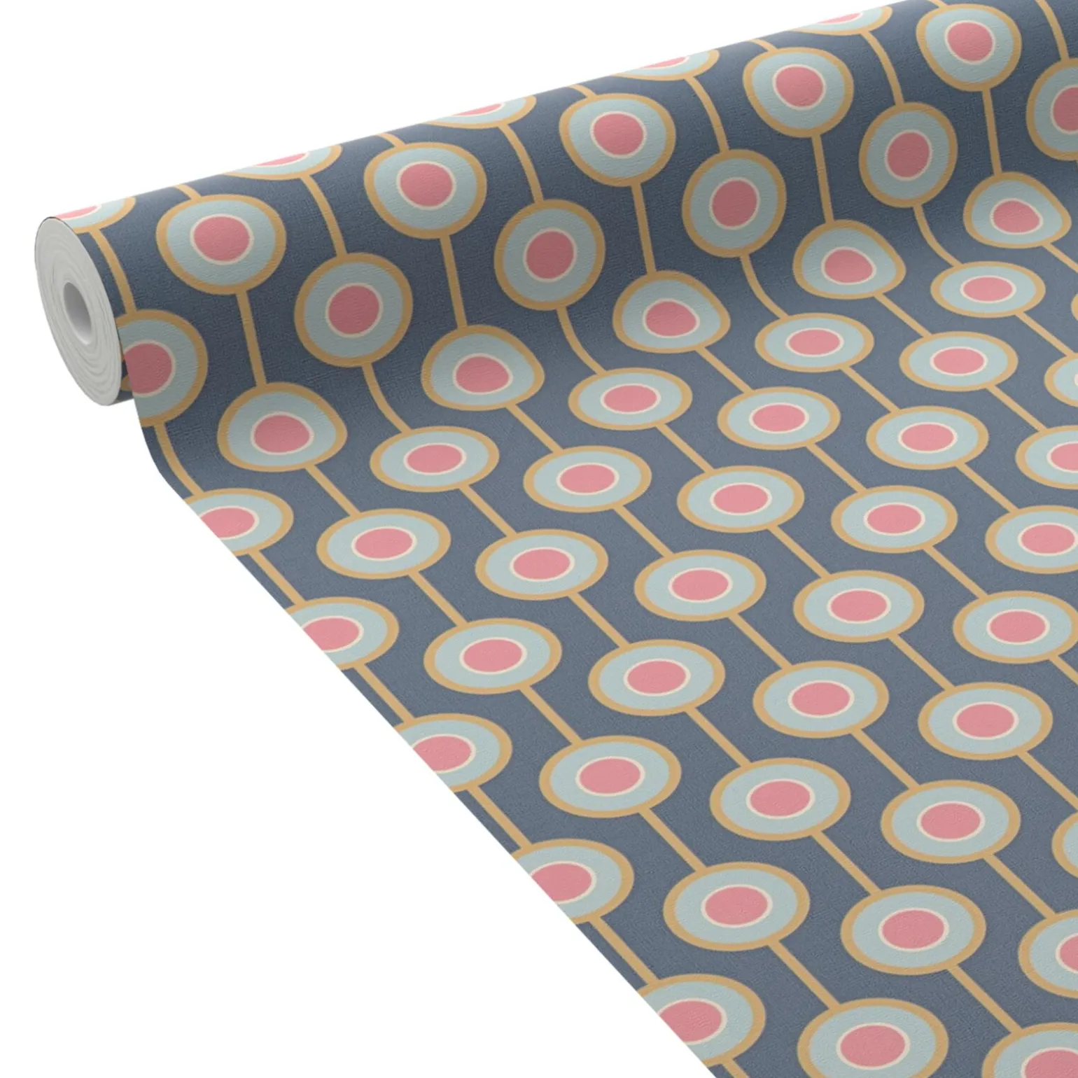 Papier peint intissé MILIAS coloris bleu foncé et rose - 4MURS
