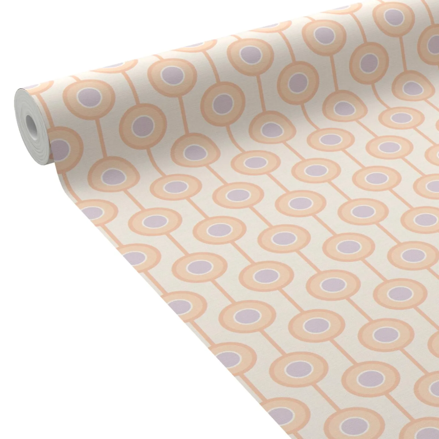 Papier peint intissé MILIAS coloris rose orangé et mauve - 4MURS