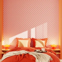 Papier peint intissé MILIAS coloris rose orangé et mauve - 4MURS