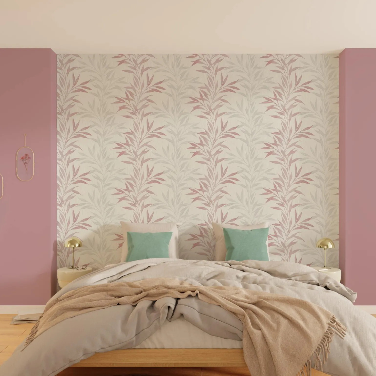 Papier peint intissé MYRIAM coloris rose pailleté - 4MURS