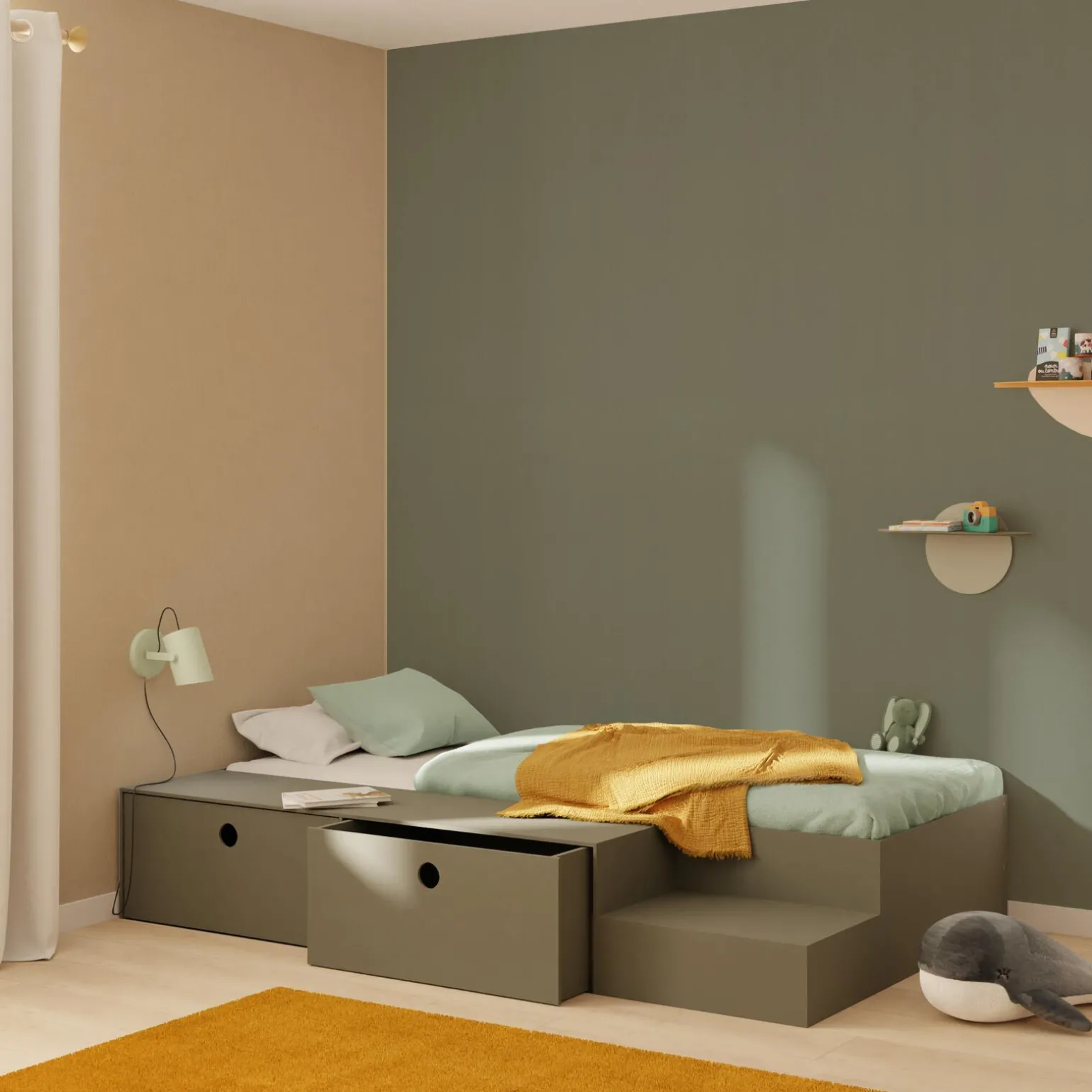 Papier peint intissé NEW INFINITY coloris kaki clair - 4MURS