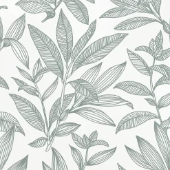 Papier peint intissé NOÉMIE coloris vert de gris - 4MURS