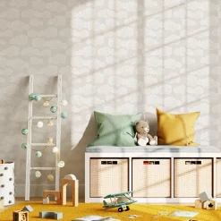 Papier peint intissé NUVOLE coloris rose pastel - 4MURS