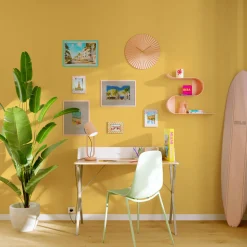 Papier peint intissé OPAL coloris jaune moutarde - 4MURS