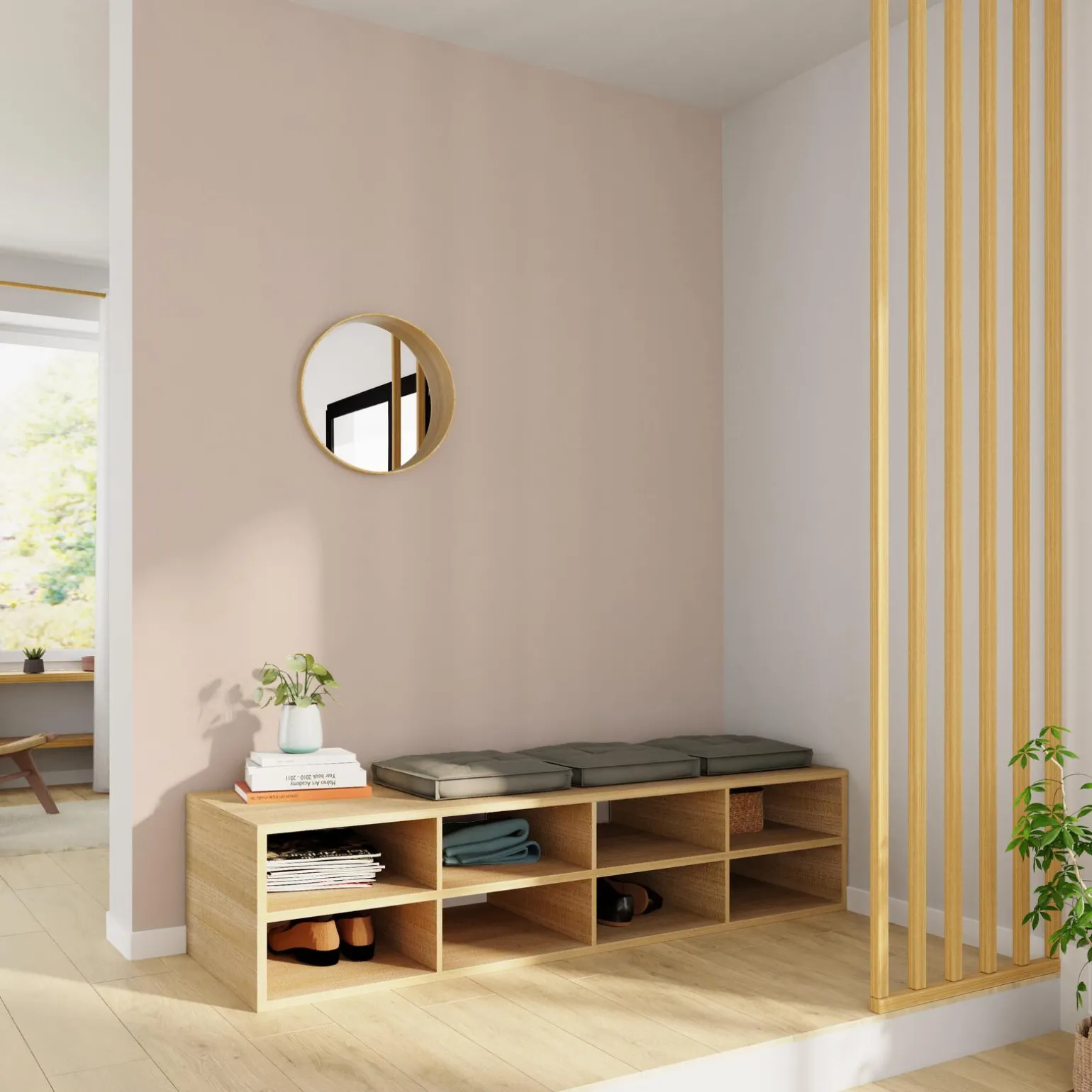 Papier peint intissé OPAL coloris rose pétale - 4MURS