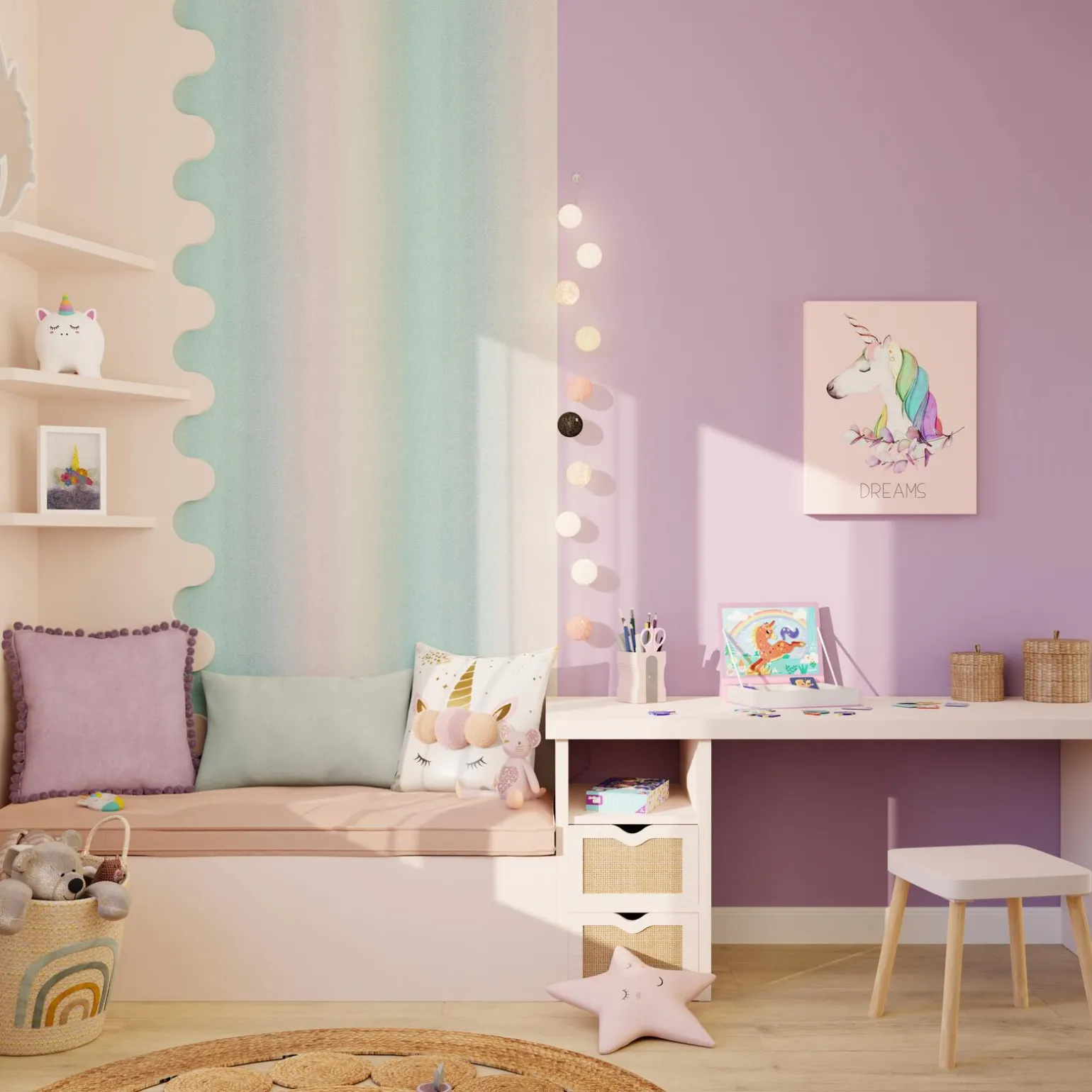 Papier peint intissé RAINBOW coloris multicolore - 4MURS