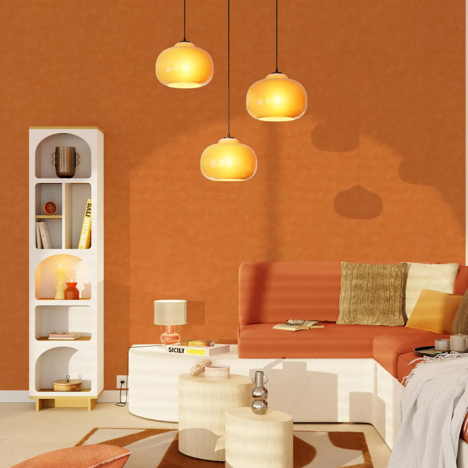 Papier peint intissé RAVENNE coloris terracotta - 4MURS