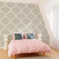 Papier peint intissé ROSACE coloris blanc - 4MURS