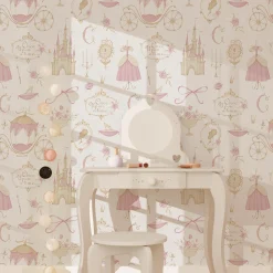 Papier peint intissé ROSALY LAND coloris rose dragée - 4MURS