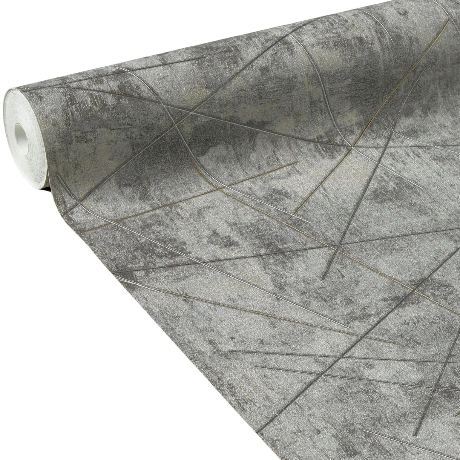 Papier peint intissé SEDNA coloris gris métallisé - 4MURS