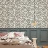 Papier peint intissé SOUBASSEMENT MOULURES vert de gris - 4MURS