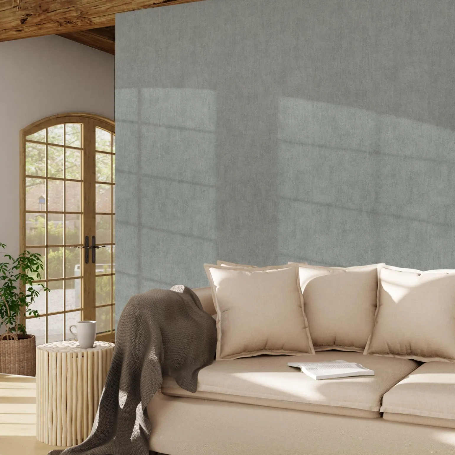 Papier peint intissé SUBLIME coloris gris moyen - 4MURS